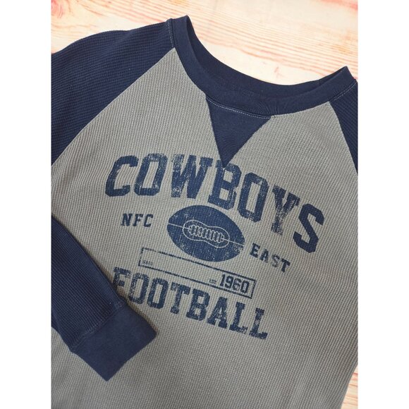 Dallas Cowboys Long Sleeve Thermal Raglan Shirt Large - Picture 4 of 6